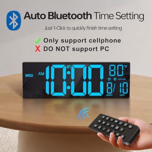JALL 16.2" Large Digital Wall Clock - Image 3