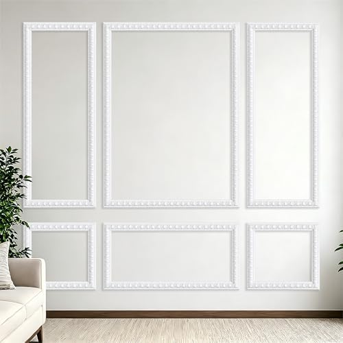 Peel and Stick Wall Molding Kit, Premade Accent Wainscoting Panels by TRAIN2ART
