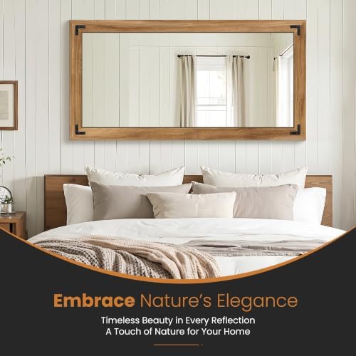 Wood Framed Full Length Mirror for Wall - Image 6