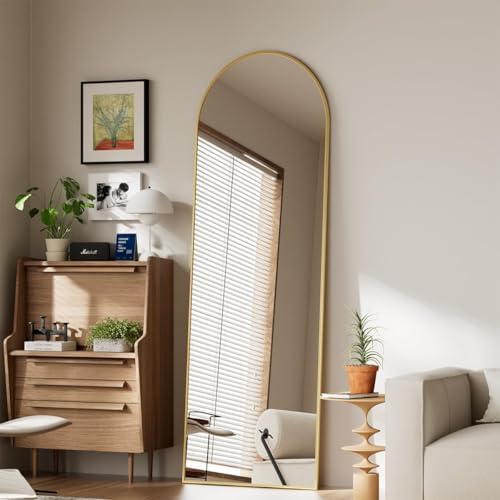 Koonmi 21"x56" Arched Full Length Mirror, Standing Hanging or Leaning - Image 6