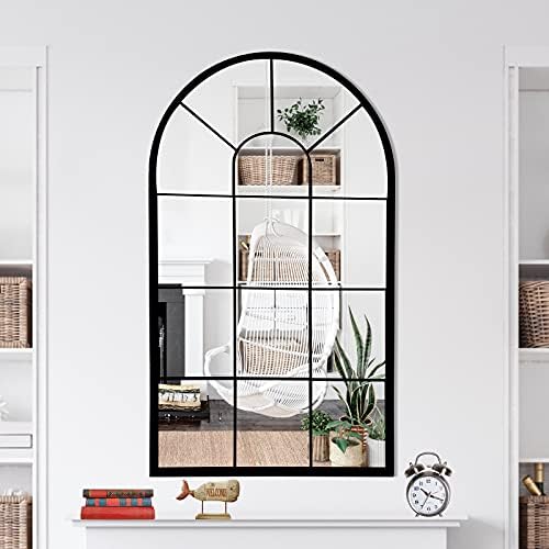 HQiJun Wall Mirror Window Decorative Mirrors Arched Farmhouse by HQiJun