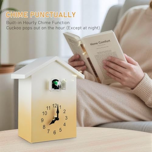 KEYPOWER Cuckoo Clock Cuckoo Wall Clock, Natural Bird Voices Or Cuckoo Call - Image 5