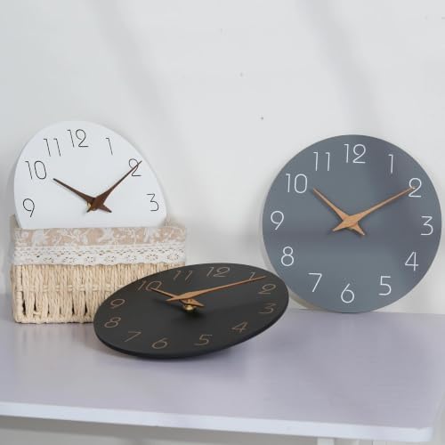 Mosewa Wall Clock 8" Battery Operated Silent Non-Ticking Simple Minimalist - Image 2