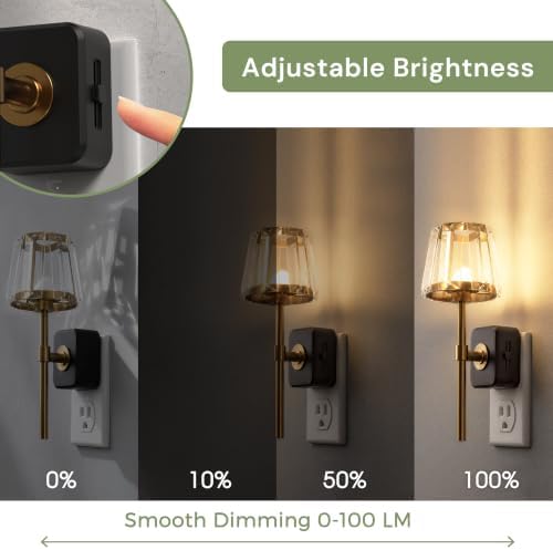 L LOHAS LED Night Lights Plug into Wall, Crystal Acrylic Decor Night Light - Image 5
