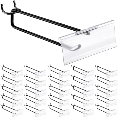 Tandefio 50 Pack Black Metal Peg Board Hooks by Tandefio