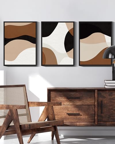 Drsoum Black Abstract Framed Wall Art Decor Minimalist Geometry Prints Shapes - Image 4