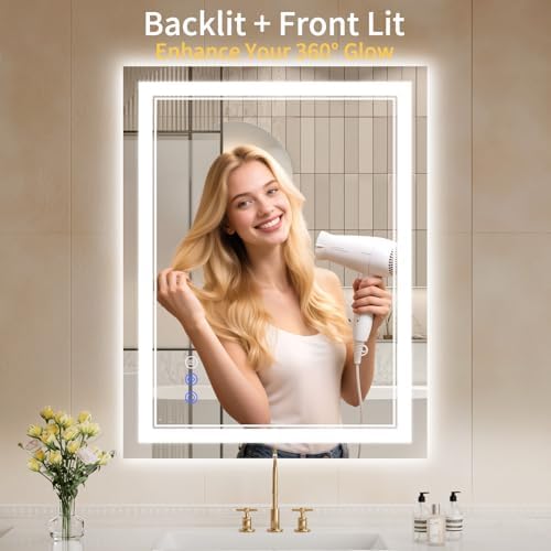 28"x36" LED Bathroom Mirror - Image 2