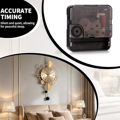 Large Silent Wall Clock, Metal Battery Clock - Image 4