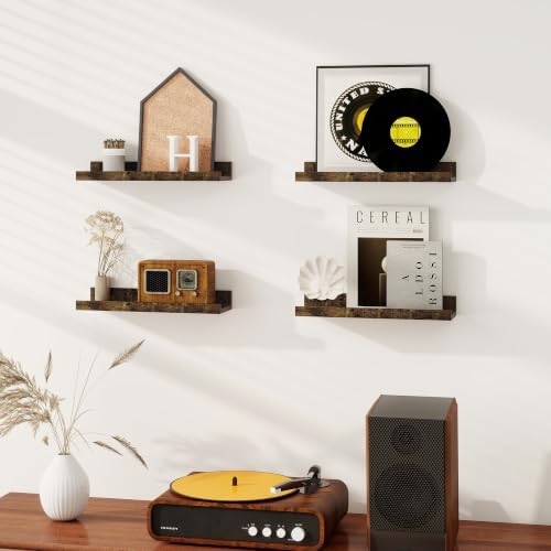 Dreamland Picture Ledge Shelf for Wall, Floating Shelves Set of 4, 16 inch Long - Image 2