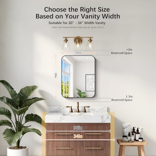 DESBING 16"x20" Bathroom Mirror - Image 2