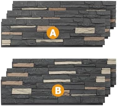 ROOMTEC 6-Packs Faux Stone Wall Covering Panels by ROOMTEC