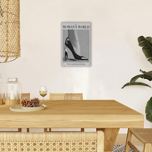 Retro This Is A Woman Is World Poster Feminist Canvas Wall Art Modern Black And - Image 5