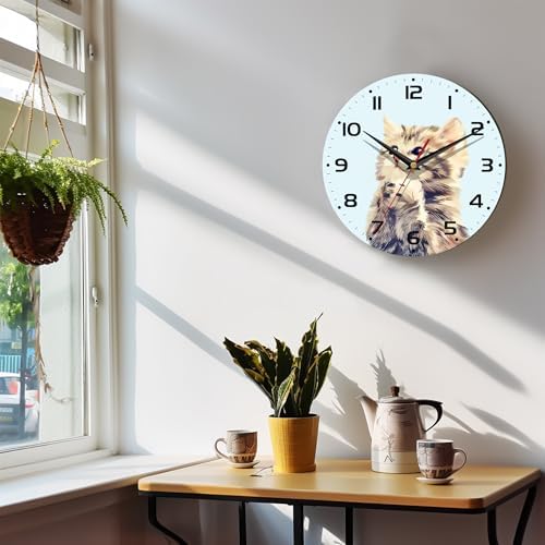 Wall Clock, 10 Inch Silent Non-Ticking Home Kitchen Decor, Battery Operated - Image 6