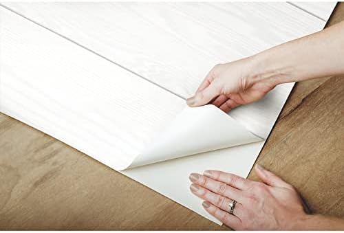 RoomMates White 3D Textured Shiplap Peel and Stick Wallpaper - Image 5