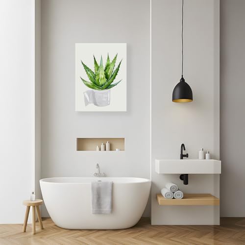 Framed Canvas Prints Funny toilet paper Botanical Aloe Vera Green Plant Wall - Image 2