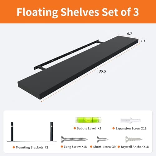 Floating Shelves for Wall Set of 3 - Image 3