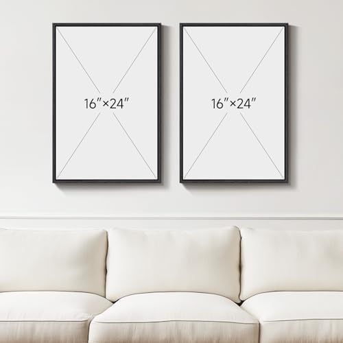Framed Colorful Abstract Canvas Wall Art - Image 3