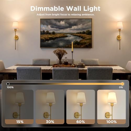 Brightown Battery Operated Wall Sconces Set of Two - Image 5