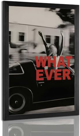 Vintage Black And White Canvas Poster Both Hand Out Of Car Window Woman Wall by Unknown