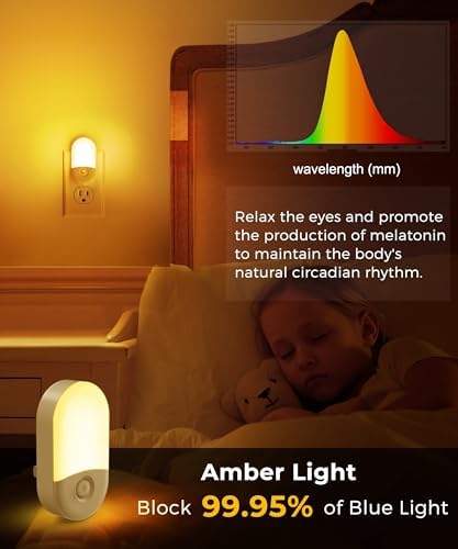 L LOHAS LED Amber Night Light, Night Lights Plug into Wall - Image 2