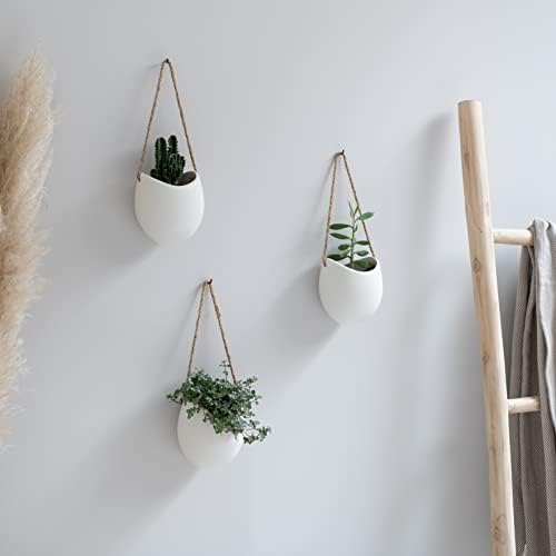 Kazai. Wall Planters -Ellie- | Hanging Ceramic Plant Pots 3 Pieces | Wall - Image 4