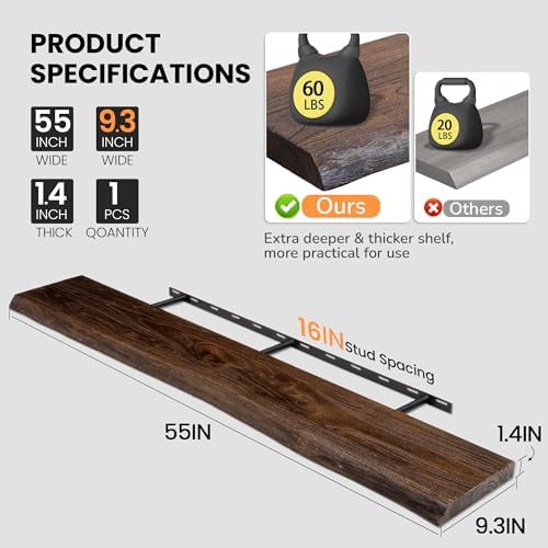 Floating Shelves for Wall, Heavy-Duty Floating Shelves - Image 4