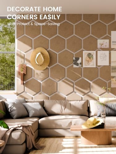 Fluxynara 8-Pack Hexagon Felt Bulletin Board Tiles - Image 4