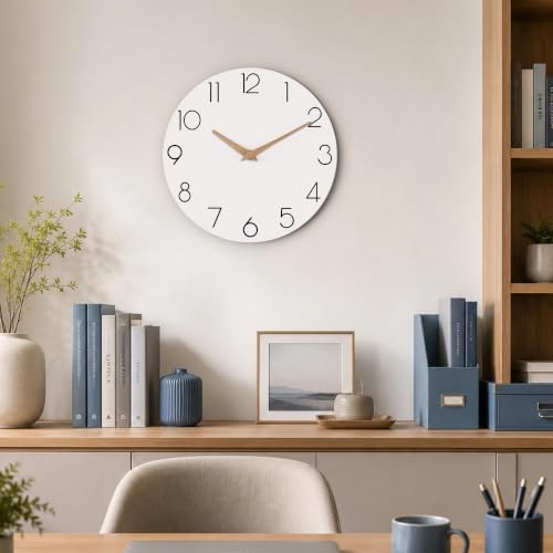 cicininc 14 Inch Battery Operated Wall Clock, Silent Analog - Image 5