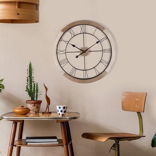 Oakrain Wall Clock for Living Room Decor, Rustic Wall Clocks Battery Operated - Image 2