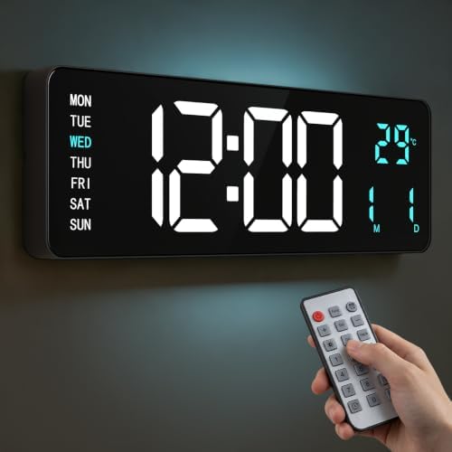 16" Large Digital Wall Clock by HIPPIH