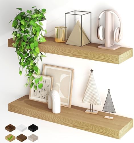 Fun Memories Floating Shelves for Wall, 32Inch Floating Shelves Set of 2 by FunMemories