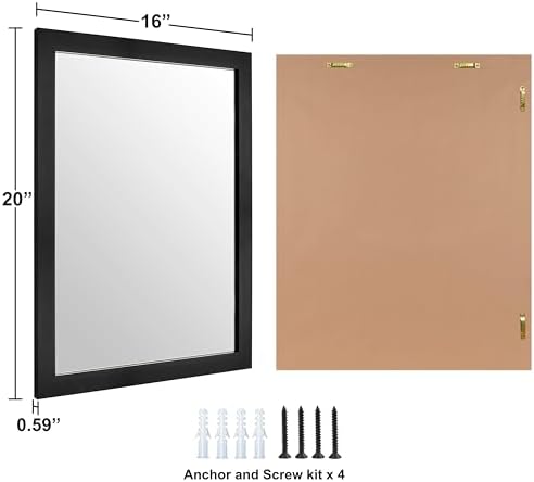 Rectangular Wall Mirror 20x16 Inch Bathroom Mirror - Image 6