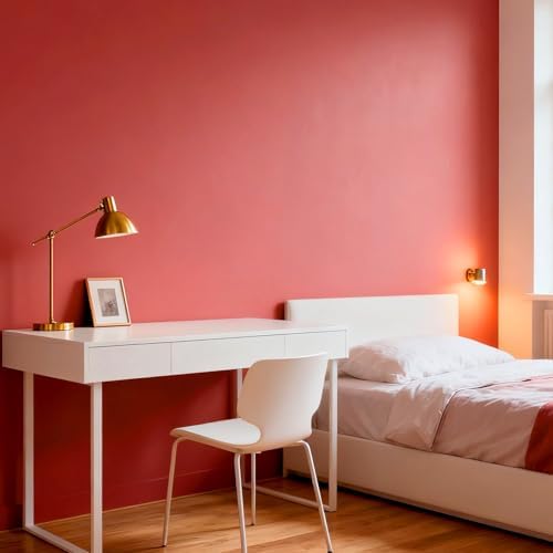 Red Peel and Stick Wallpaper 15.7"x393" Solid Colour Contact Paper Modern - Image 6