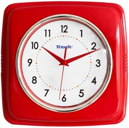 9" Retro Square Wall Clock by SmartStylishHomeEssentials