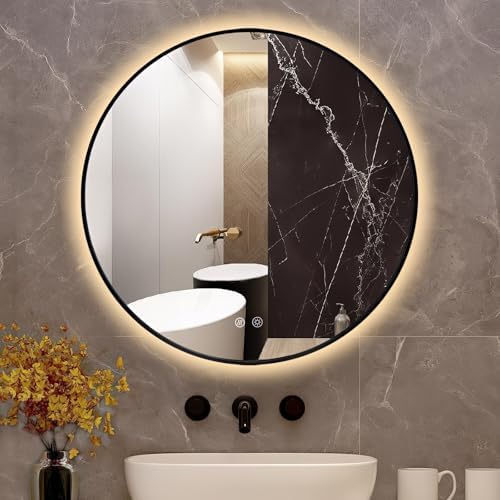 Niccy 24" Round LED Bathroom Backlit Mirror by Niccy