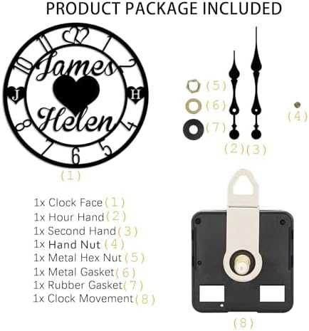 Personalized Metal Clock Sign, Custom Metal Clock, Personalized Gift, - Image 2