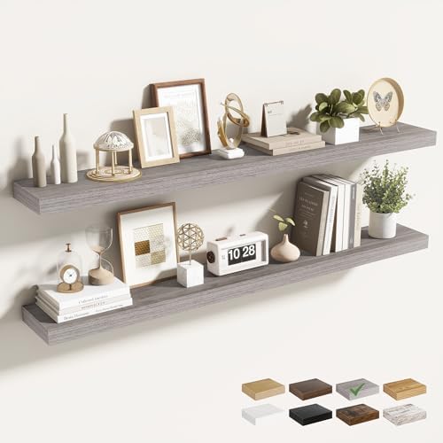 Acovy 48 Inch Floating Shelves for Wall 2 Pack, Wall Mounted Floating Shelf by Acovy
