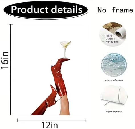 Funky Martini Posters Wall Art, Trendy Preppy Pictures Wall Decor.12x16in - Image 3