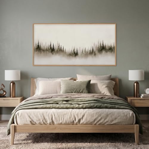 Aryroi Abstract Neutral Gray Forest Landscape Framed Canvas Wall Art Set - Image 5