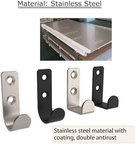 Hooks for Hanging Stainless Steel Heavy Duty Coat Hook Wall Hooks Robe Hanger - Image 2