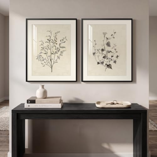 Framed Vintage Neutral Botanical Wall Art - Image 4