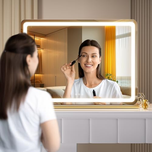 Hasipu Vanity Mirror with Lights, 31.5" x 22" LED Makeup Mirror, Lighted Makeup - Image 5