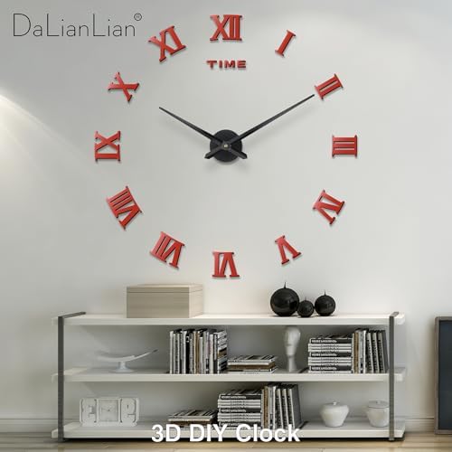DIY Frameless Wall Clock, Adjustable Up to 52” - Image 3