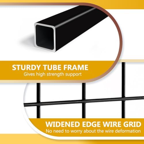 3' x 6' Grid Wall Panels Standing Wire Grid, Sturdy Display Rack - Image 4