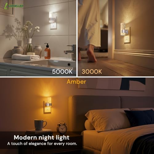 L LOHAS LED Night Lights Plug into Wall, 2 Pack Mini Dimmable Night Light - Image 4