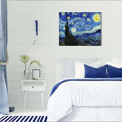 1 KINGO Van Gogh Canvas Wall Art: Starry Night Landscape Painting Picture - Image 3