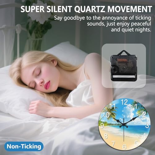peacoblue Ocean Wall Clocks Battery Operated - Image 3