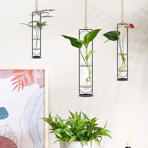 MIPON Metal Hanging Plant Propagation Station, 3 Size Glass Test Tube - Image 4