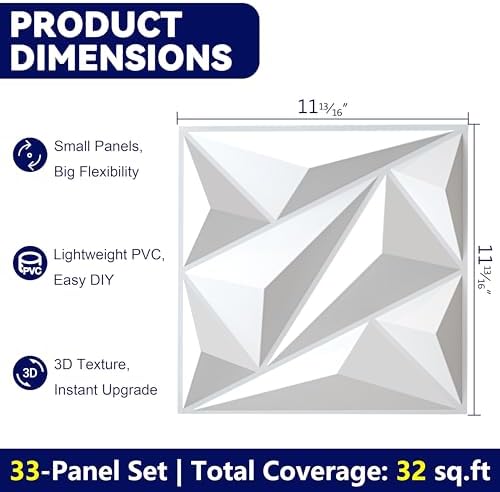 3D Wall Panels White PVC Wall Panels - Image 3