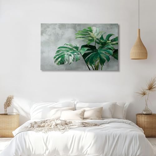 Canvas Wall Art Surreal Monstera Leaf Poster Canvas Painting Print - Image 3